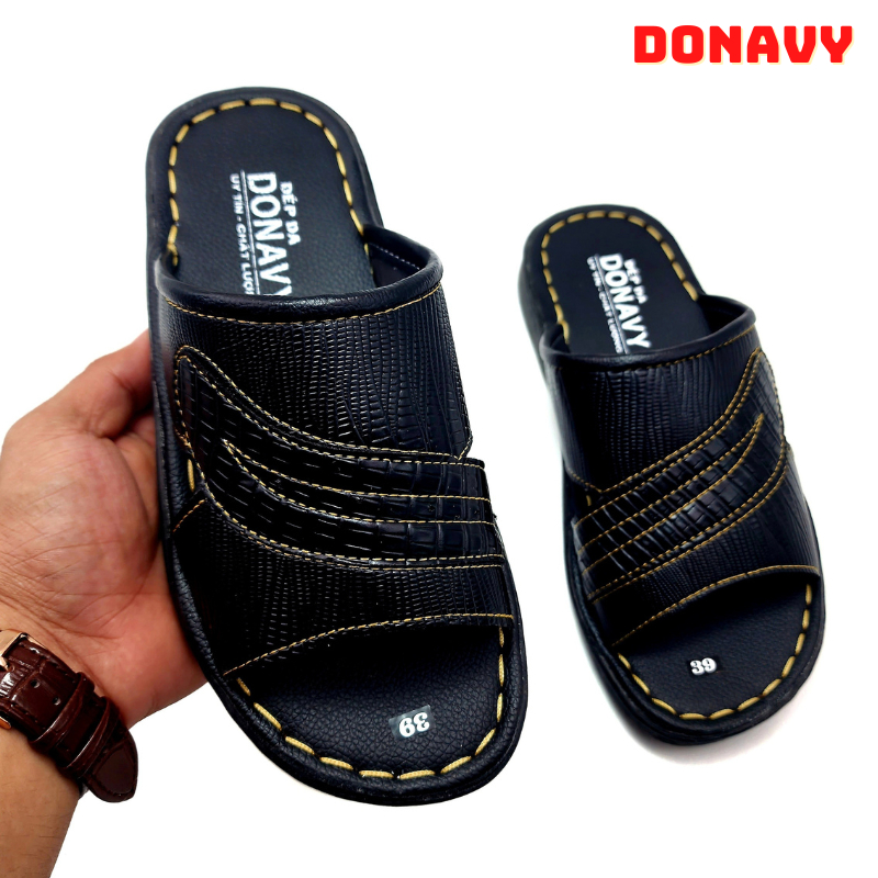 Xả xả xả dép quai ngang nam DONAVY cao cấp, hàng may quai chắc chắn bao đi nước  D.OG