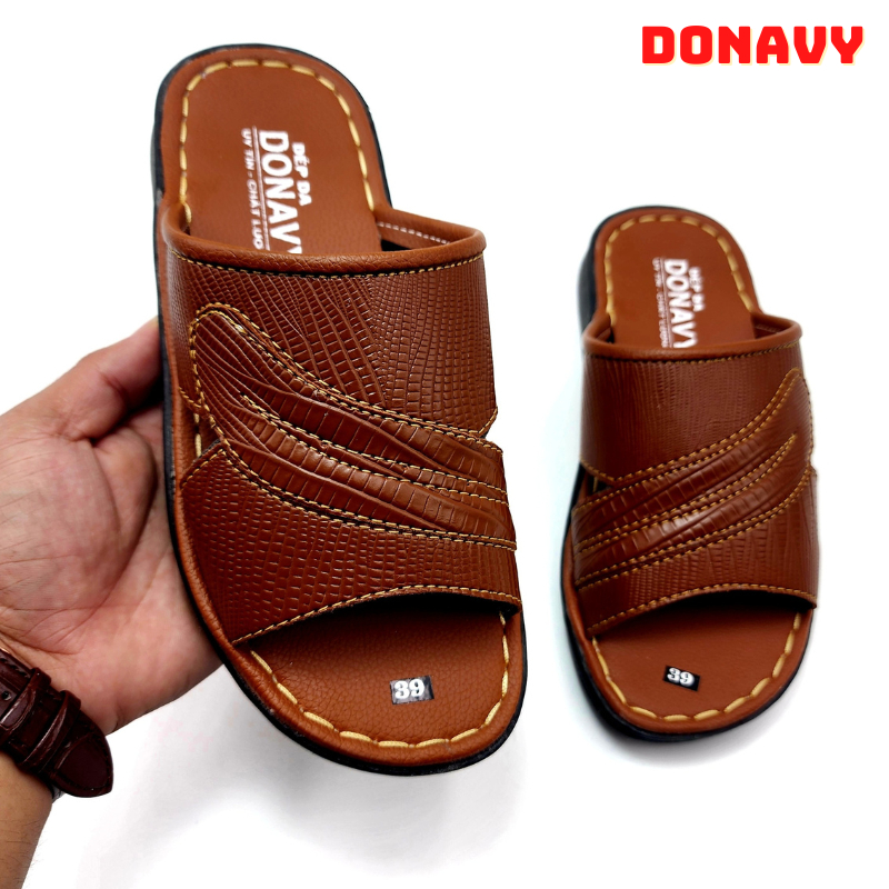 Xả xả xả dép quai ngang nam DONAVY cao cấp, hàng may quai chắc chắn bao đi nước  D.OG