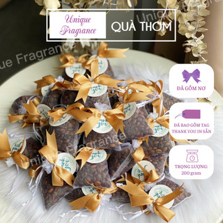 Túi thơm cafe - set 1 túi thơm cafe mix màu - túi thơm treo xe/ quà tặng - unique fragrance