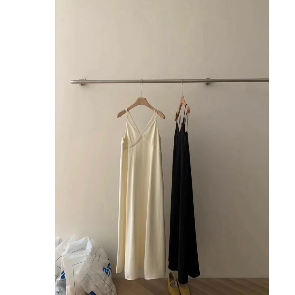 Váy dây suông cổ V dây đan lưng 30181 IMISS