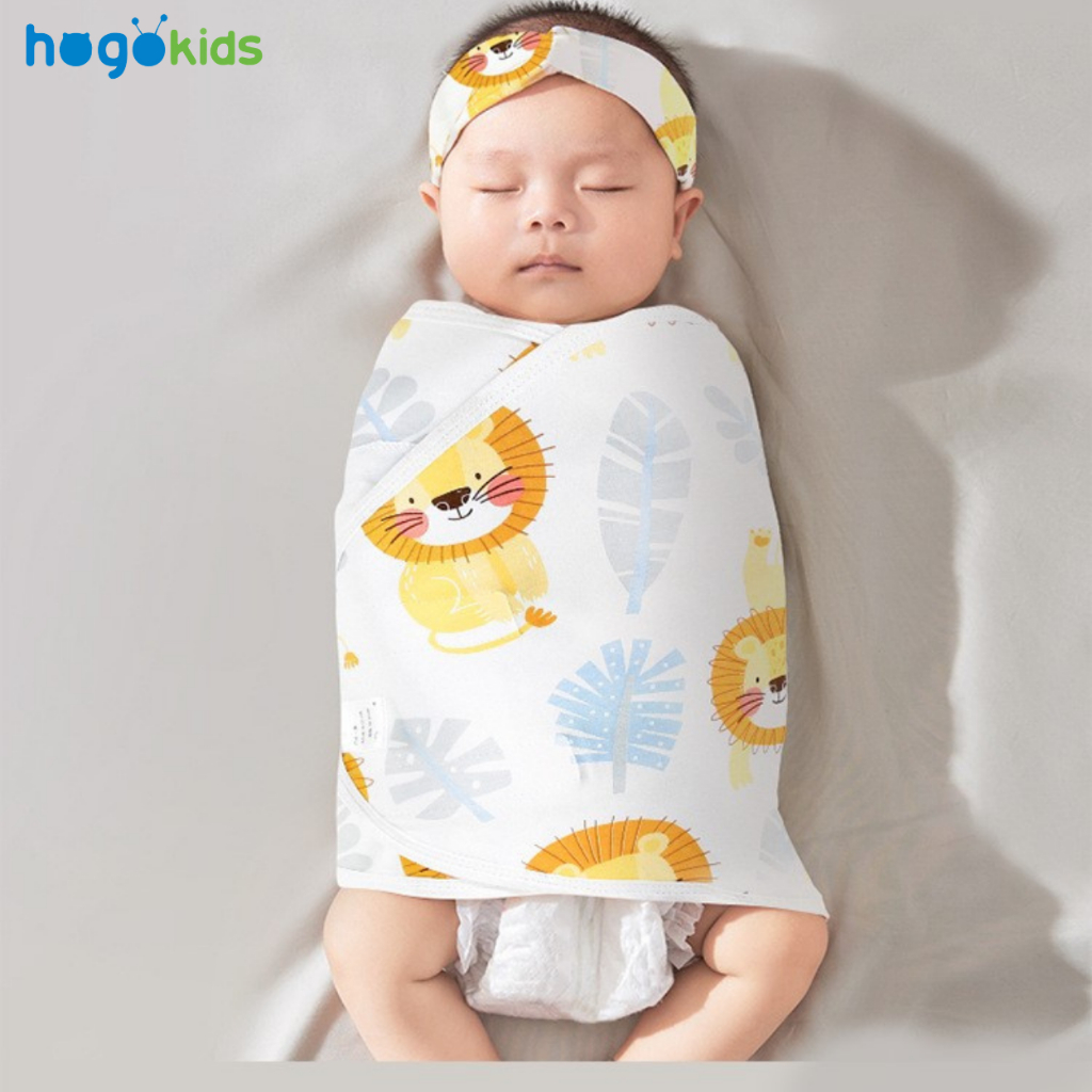 Khăn Quấn Bé Sơ Sinh Chống Giật Mình, Vải Cotton Mềm Mịn Thoáng Khí KT 35x80cm