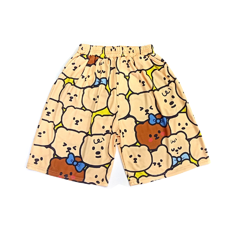 Quần đùi hoạt hình nhiều mẫu, quần short unisex phom rộng mẫu mới