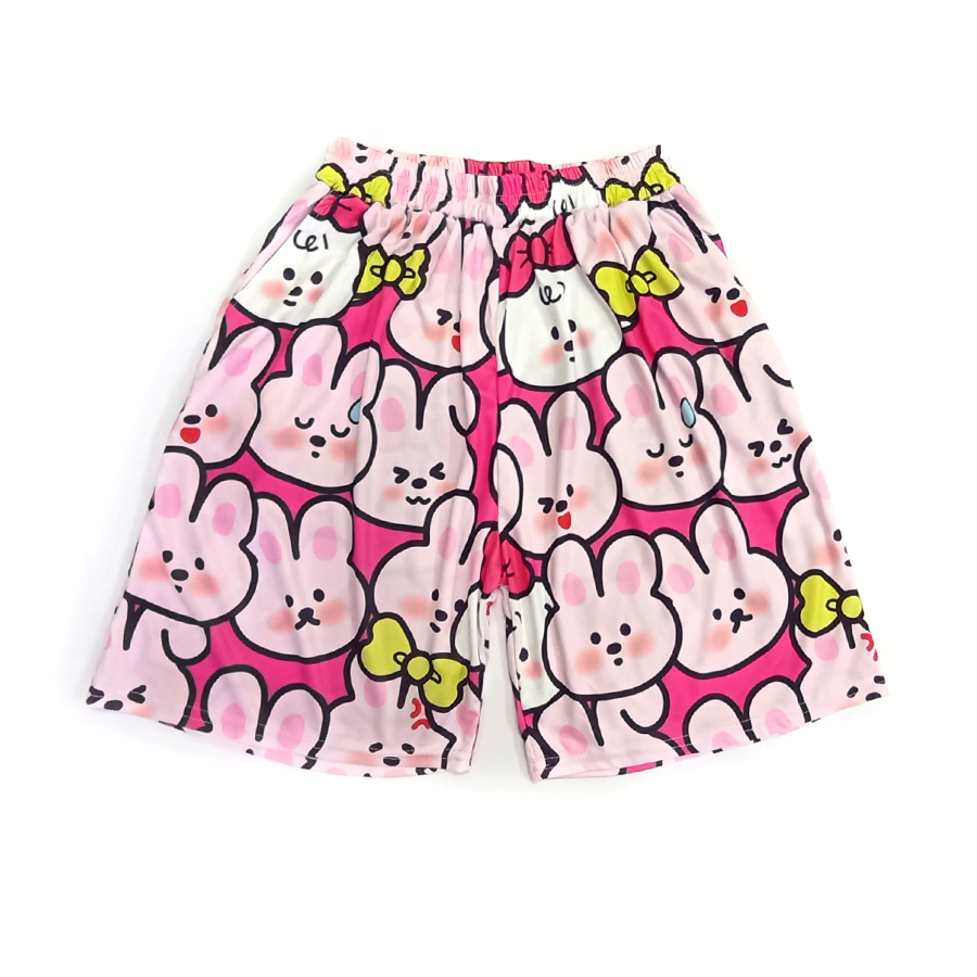 Quần đùi hoạt hình nhiều mẫu, quần short unisex phom rộng mẫu mới