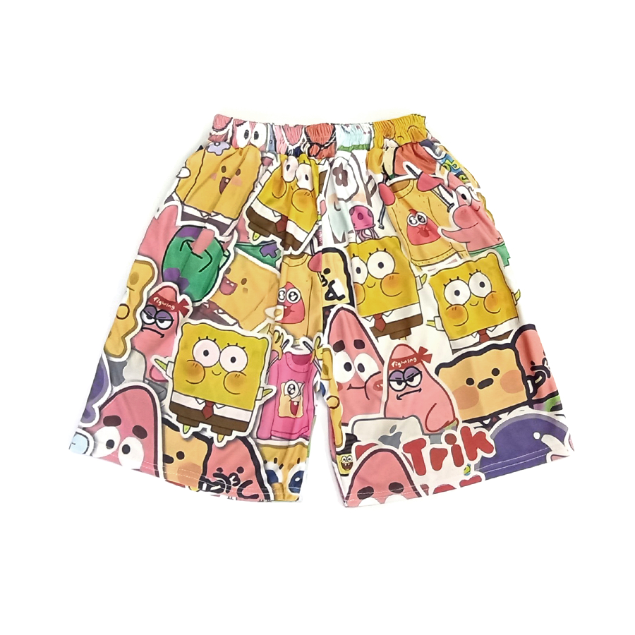 Quần đùi hoạt hình nhiều mẫu, quần short unisex phom rộng mẫu mới