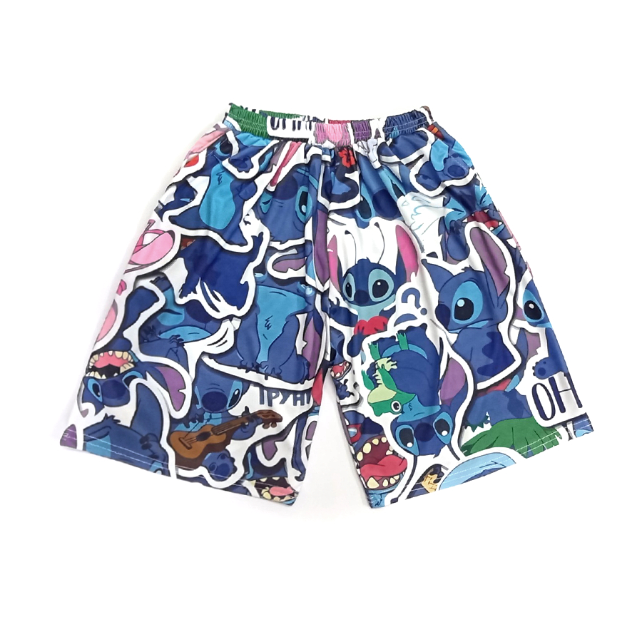 Quần đùi hoạt hình nhiều mẫu, quần short unisex phom rộng mẫu mới