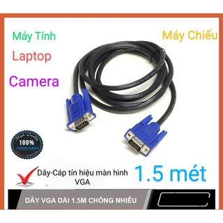 Cáp vga 1.5 mét chống nhiễu màu đen