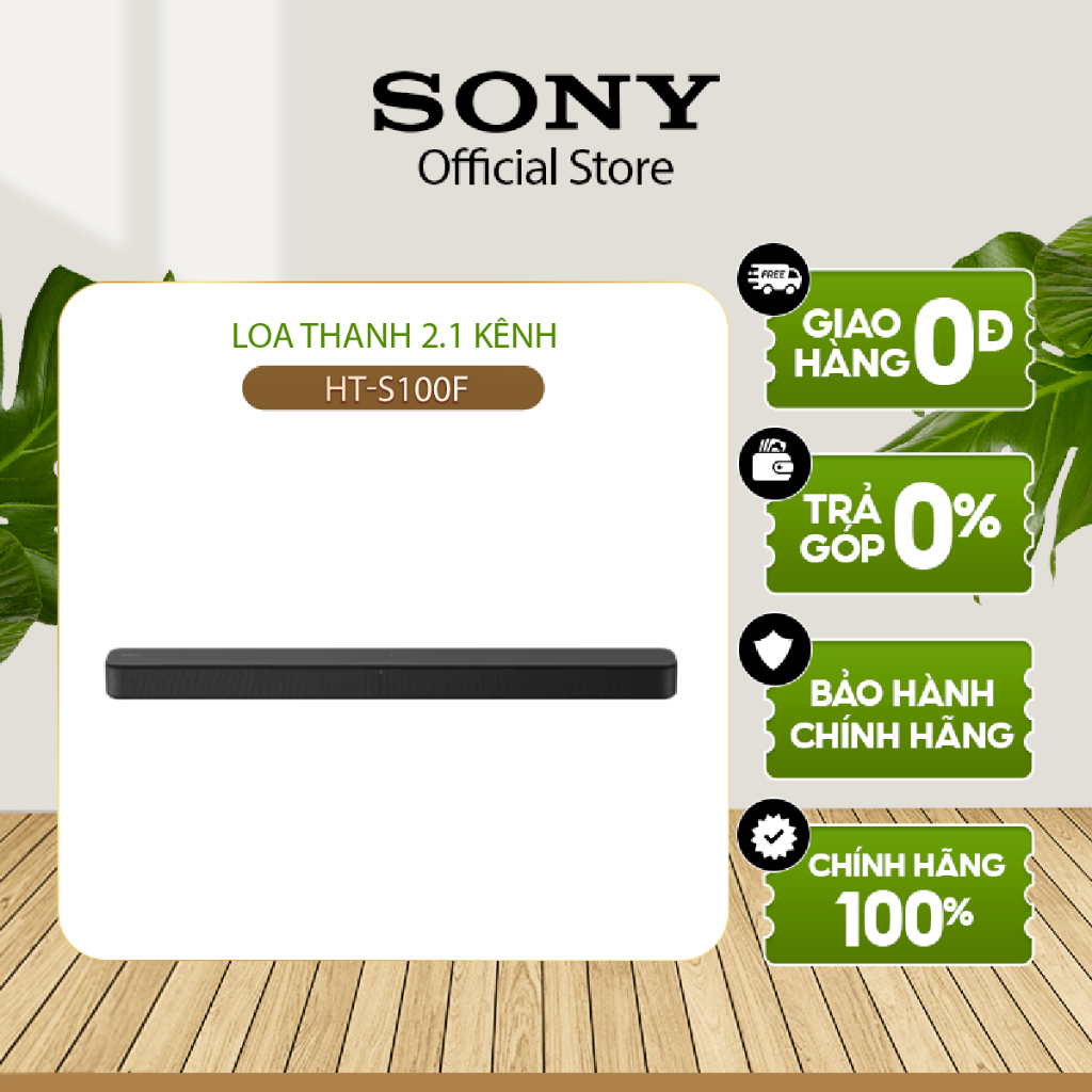 Loa thanh Sony 2.1 kênh, tích hợp Bluetooth | HT-S100F