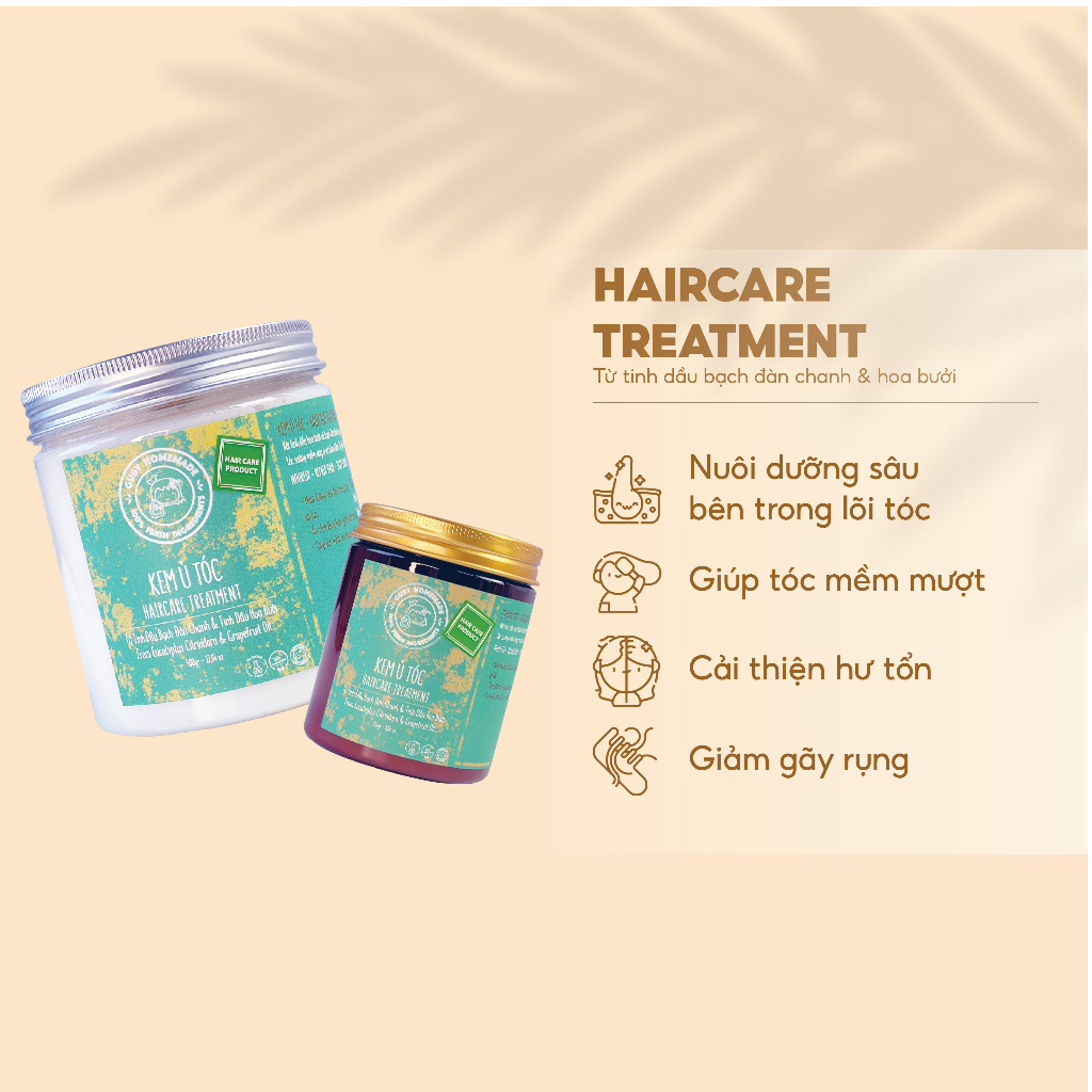 Kem Ủ Tóc HAIRCARE TREATMENT - handmade by GUBY HOMEMADE