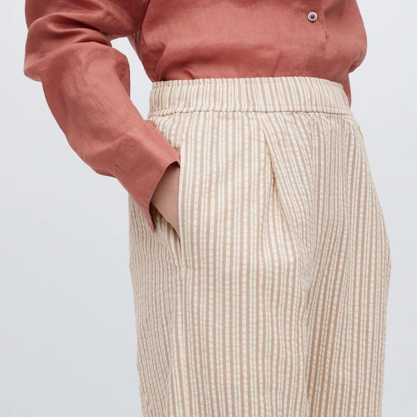 Quần suông kẻ UNI.QLO chính hãng