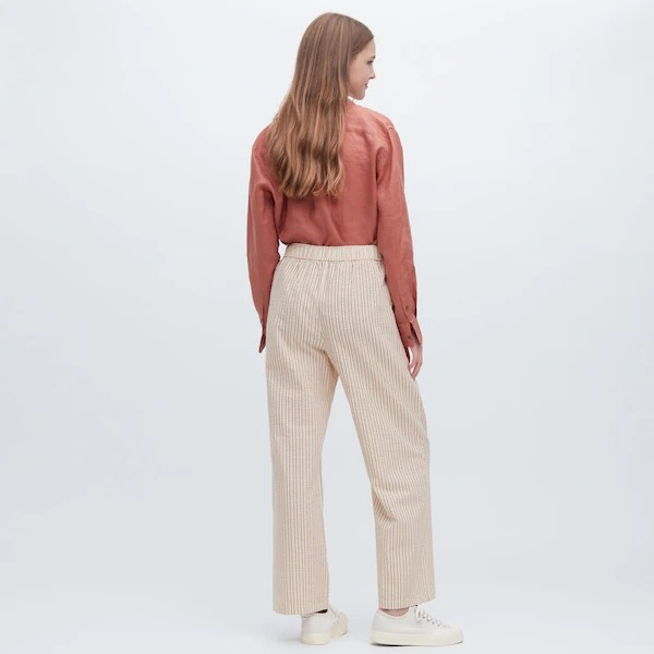 Quần suông kẻ UNI.QLO chính hãng