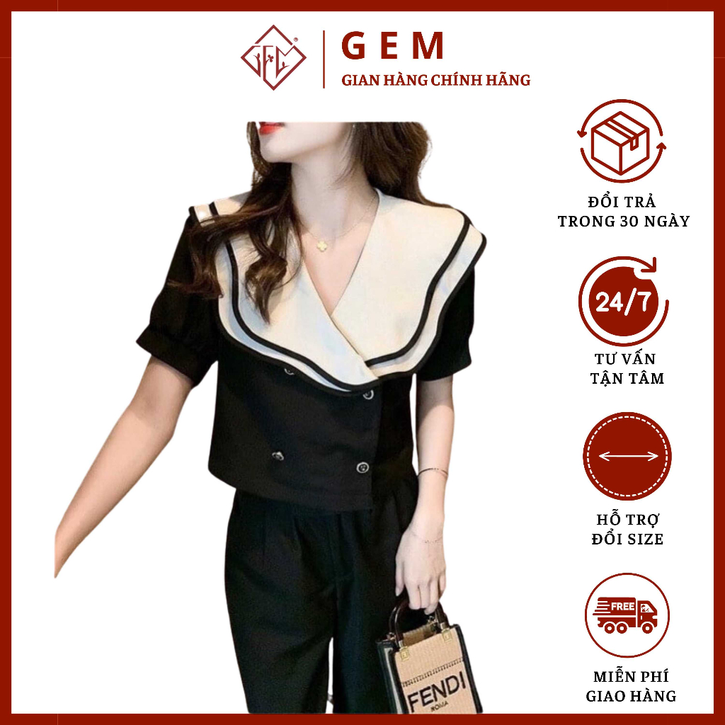 Áo nữ G548 có bigsize dễ mặc cực sang chảnh trẻ trung tôn màu da - GEM Fashion