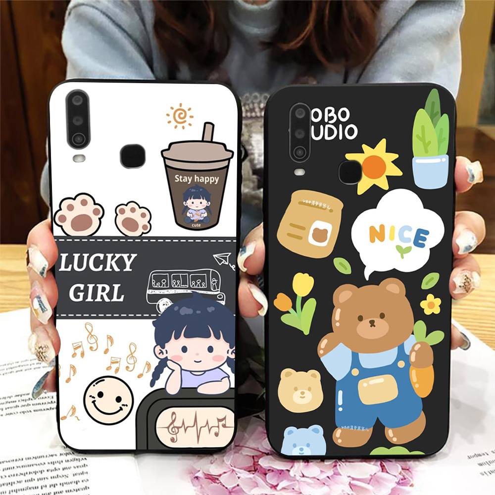 Ốp lưng vivo u10 / vivo y12 / vivo y15 / vivo y17 in hình các con vật ngộ nghĩnh thỏ ,mèo,gấu