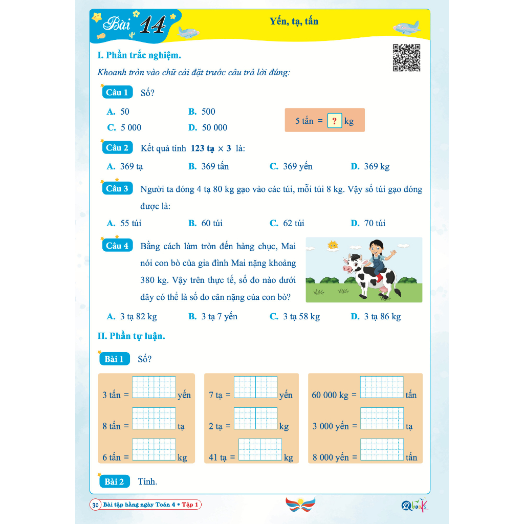 Sách - Bài Tập Hằng Ngày Toán Lớp 4 - Tập 1 - Cánh Diều