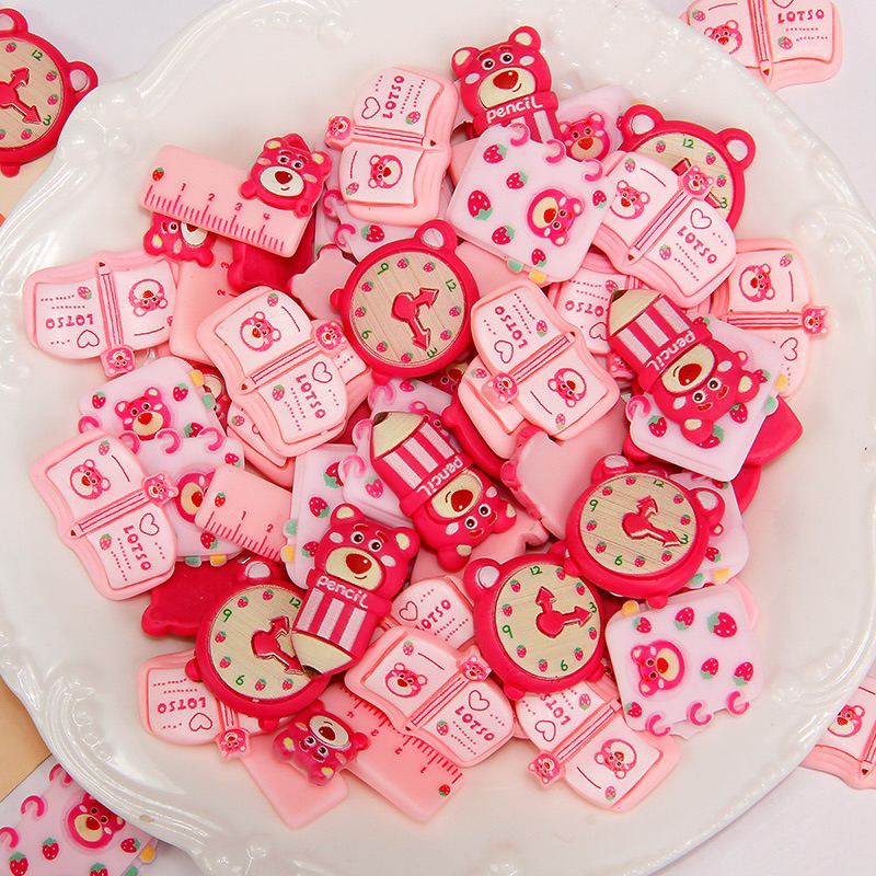 Set 10 charm theo chủ đề Trang trí toploader, kẹp tóc