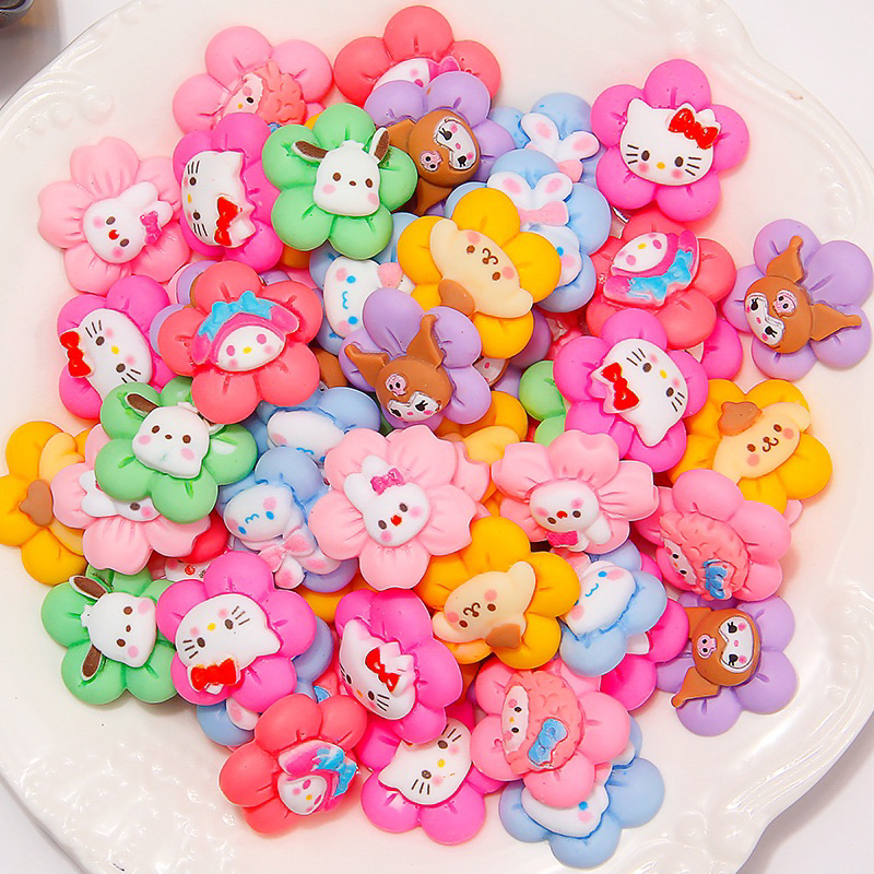 Set 10 charm theo chủ đề Trang trí toploader, kẹp tóc