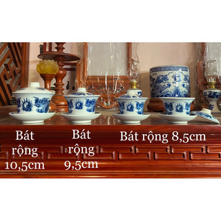 Bát sâm - chén nước thờ men lam