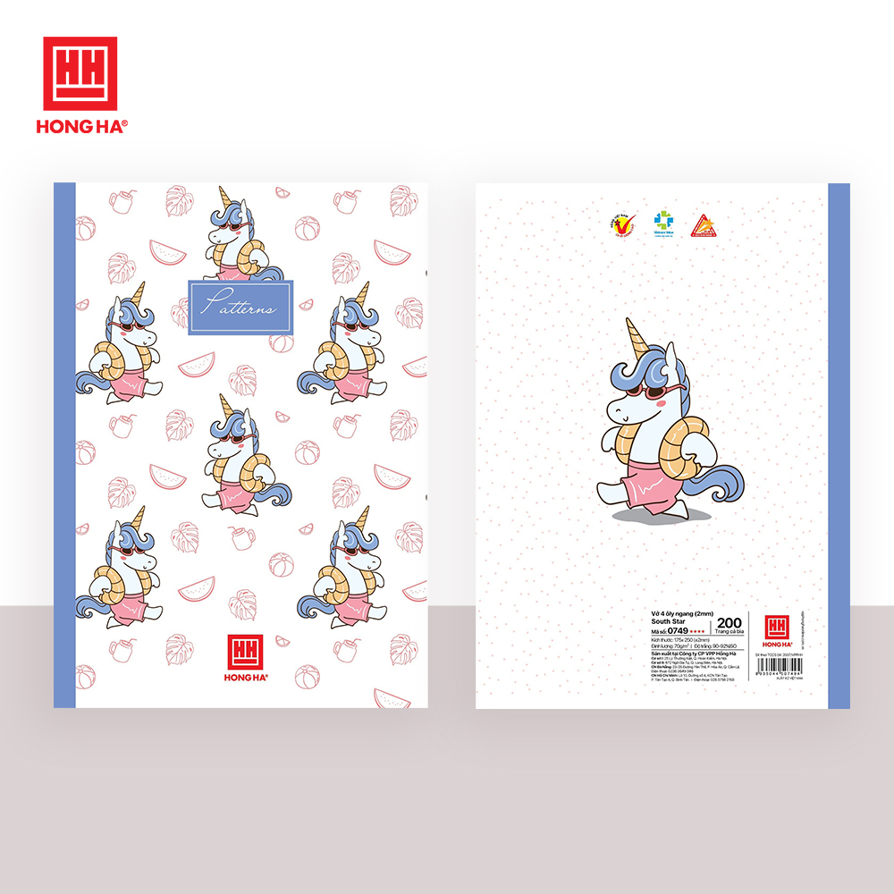 Tập 4 ly ngang Hồng Hà 200 trang South Star Dreaming Bear dành cho học sinh miền Trung - Nam