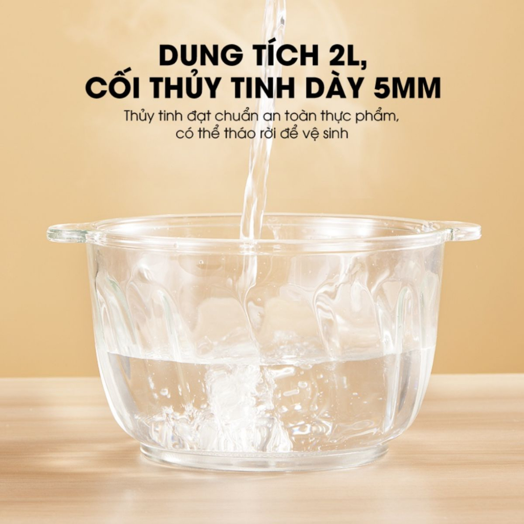 Máy xay thực phẩm đa năng thịt, củ, tỏ,i ớt, Samono SW-C300, 2L, công suất lớn 350W, 4 lưỡi dao xay nhuyễn.