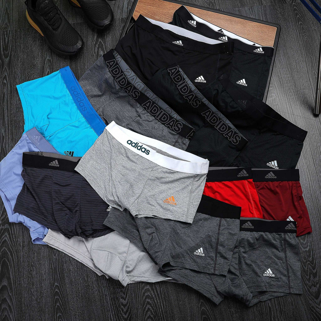 Quần lót nam, quần boxer adidas chính hãng chất thun lạnh mềm mịn siêu mát, thấm hút mồ hôi - Aries Sốp