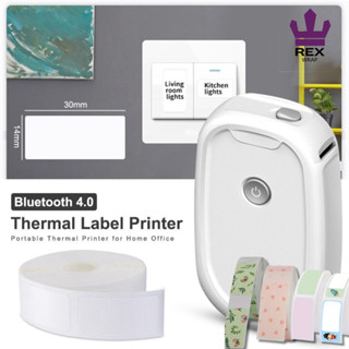 Máy in nhãn không dây mini REX L11, máy in nhiệt cầm tay, kết nối Bluetooth 4.0,ứng dụng free cho Văn phòng/Trường học