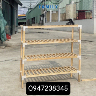 Xả Kho Kệ Để Giày 3 Tầng - Kệ Gỗ Trang Trí Decor Đơn Giản Hiện Đại KT Rông80Cm x Sâu25Cm x Cao60Cm