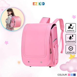 Balo cho bé gái tiểu học chống gù lưng kiểu dáng nhật bản BLK03 chống nước phản quang , Cặp học sinh cấp 1 lớp 1 lớp 5