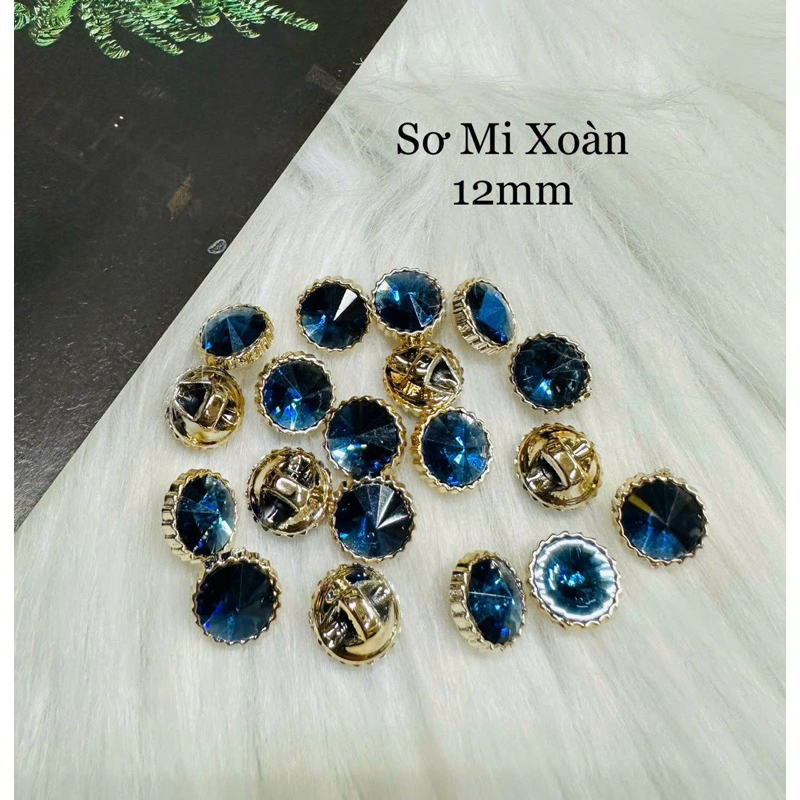140 Nút Áo Sơmi Xoàn Kiểu Nón [Đế Xi Vàng] Cao Cấp Giá Sỉ
