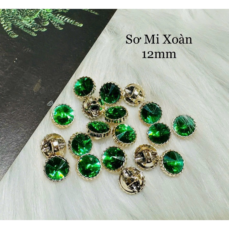 140 Nút Áo Sơmi Xoàn Kiểu Nón [Đế Xi Vàng] Cao Cấp Giá Sỉ