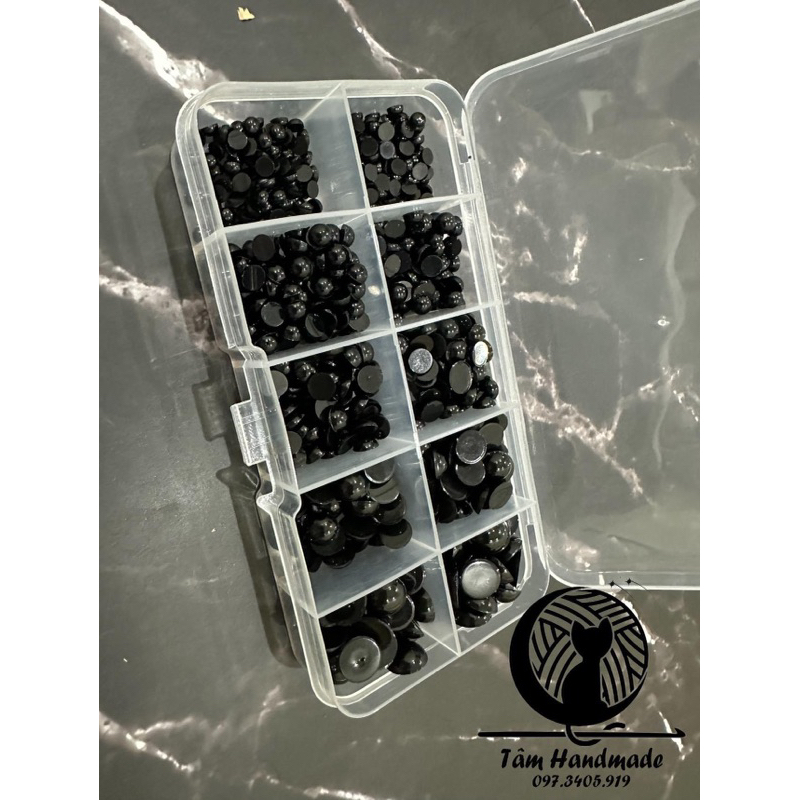 Mắt thú dán  size 3mm, 4mm, 5mm, 6mm, 7mm, 8mm, 10mm