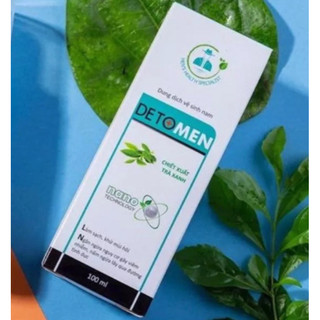 Dung dịch vệ sinh nam Detomen nano Bạc ngăn ngừa hạt ngọc kháng khuẩn hương bạc hà 100ml