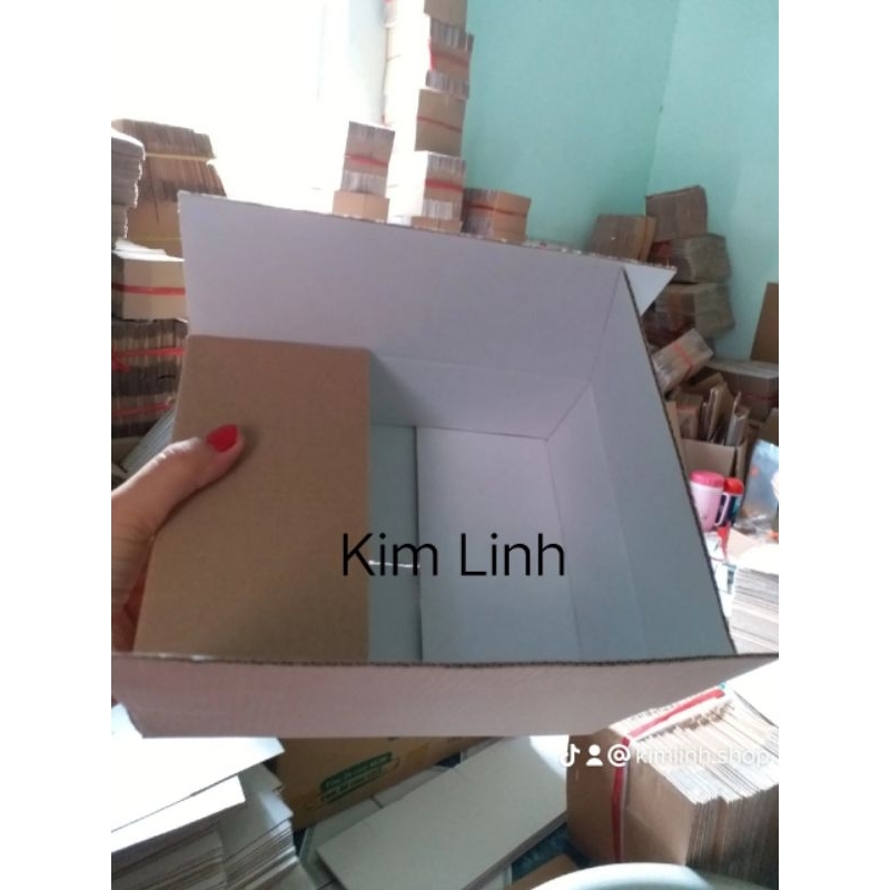 combo 50 hộp carton size 25x15x10 ( hộp mặt trong trắng mặt ngoài màu nâu )
