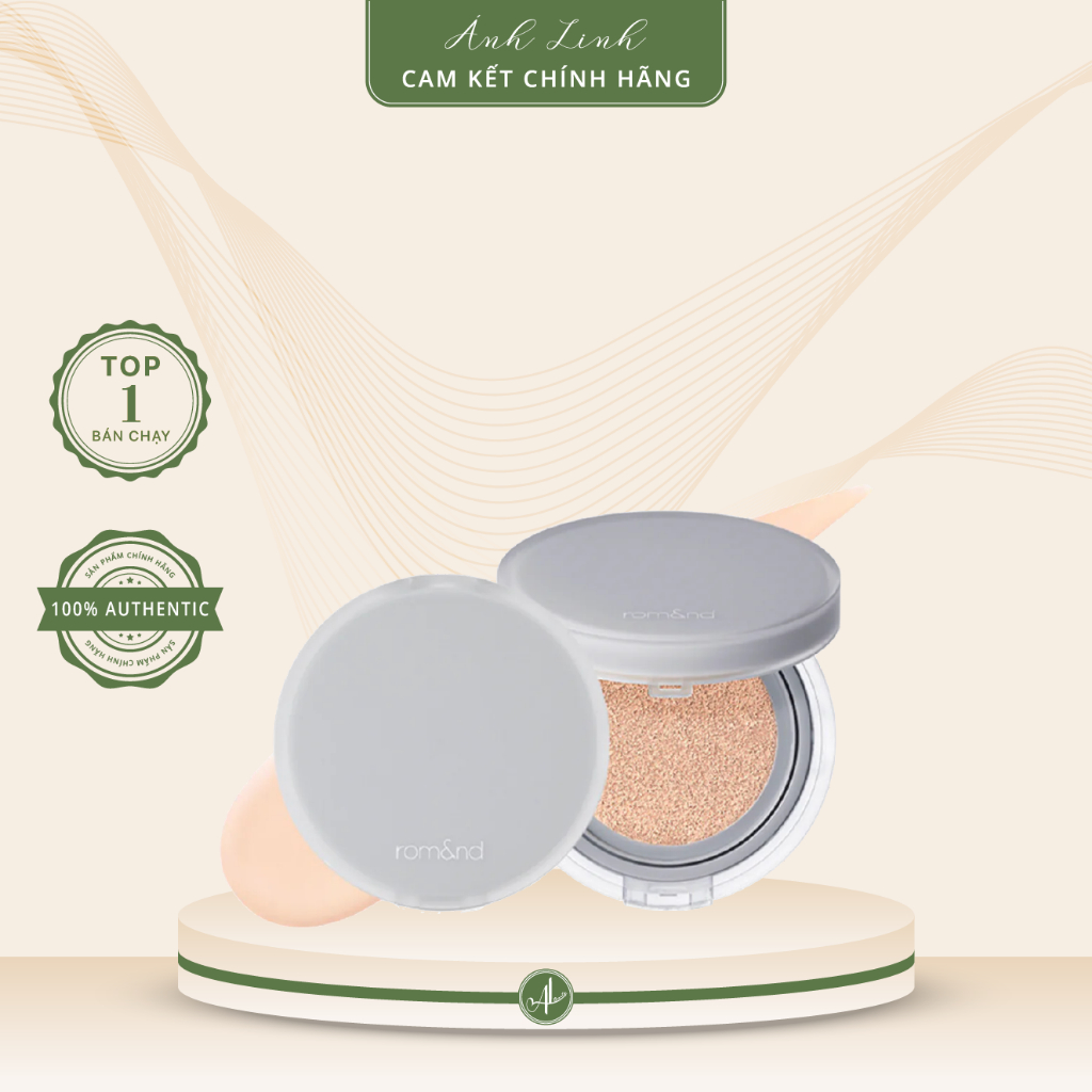 Phấn Nước Che Phủ Hoàn Hảo, Mỏng Nhẹ Tự Nhiên Romand NU Zero Cushion SPF24/PA++ 15g