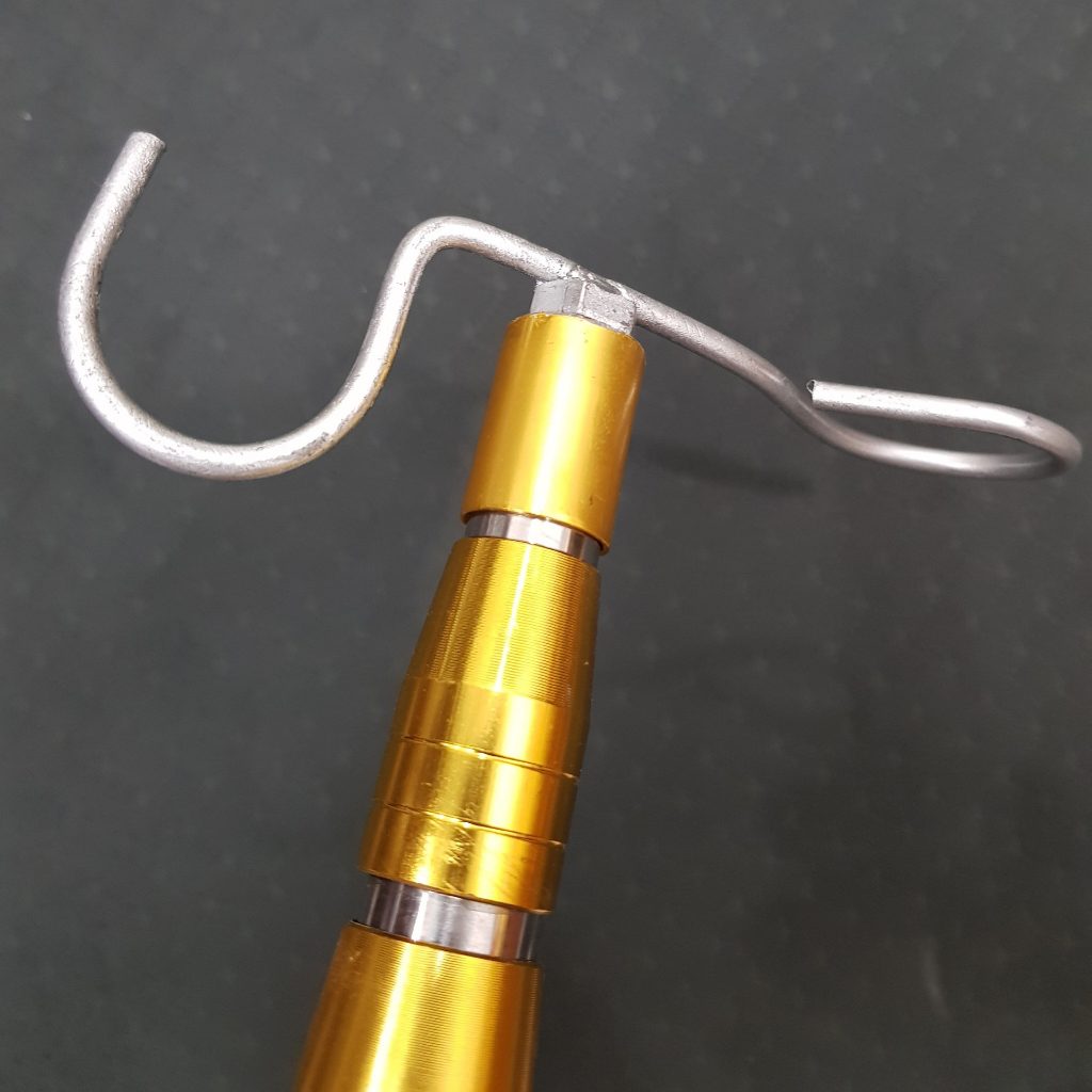 Đầu móc treo lồng chim, phơi quần áo, móc treo tường, quét mạng nhện Kèm sào gậy dài 3m - 6m INOX siêu bền chắc