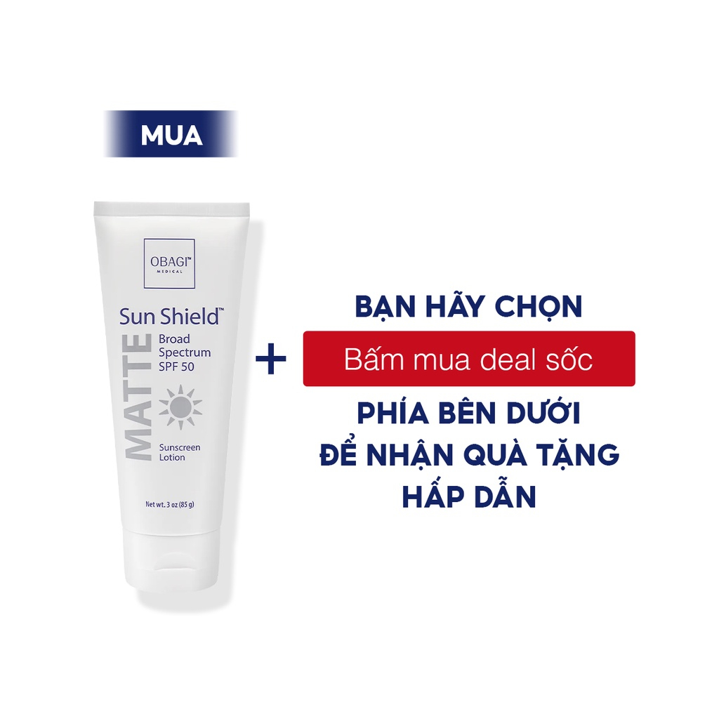 Kem chống nắng Obagi Sun Shield Matte Broad Spectrum SPF 50 - Bảo vệ da tối ưu