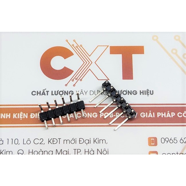 Jump đực đơn 1x6P 2.54mm - Chân cong (10c)