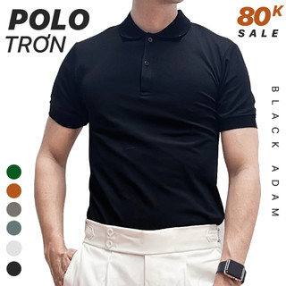 Áo polo nam local brand basic có cổ black adam, áo thun trơn phông đen, trắng, xanh, nâu pl10