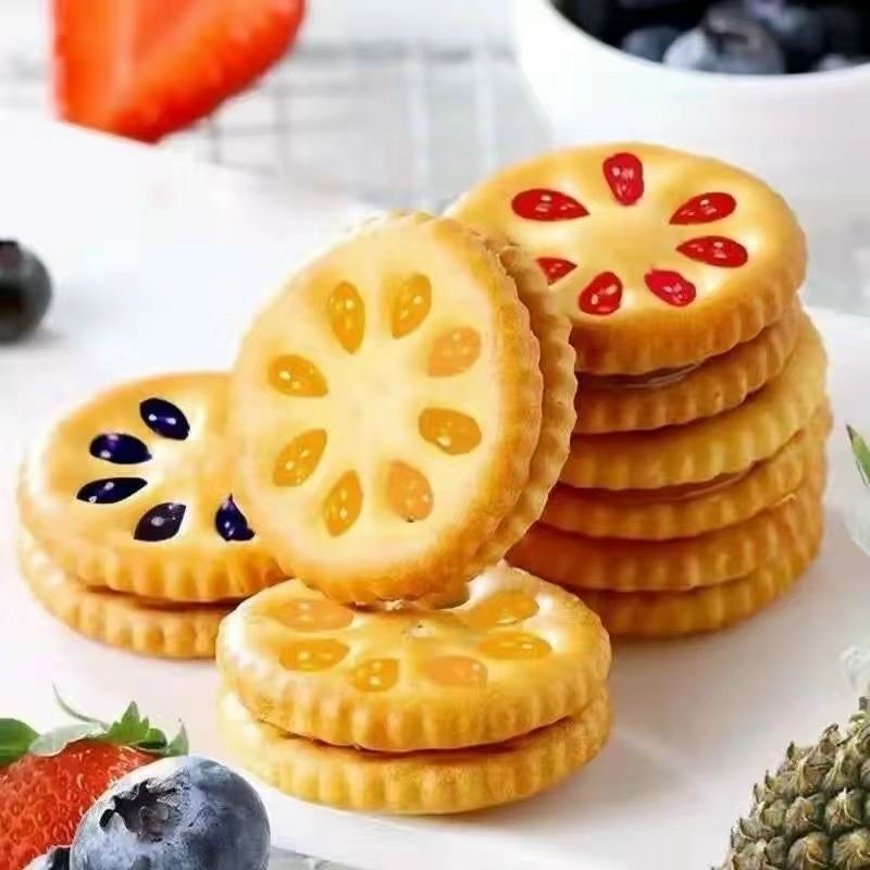 Bánh Quy Kẹp Nhân Mứt Trái Cây 500gr