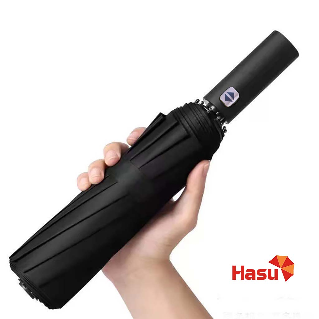 Dù che nắng mưa 12 nan kép Ô dù tự động 2 lớp gấp gọn Ô dù tự động gấp gọn 2 chiều Hasu