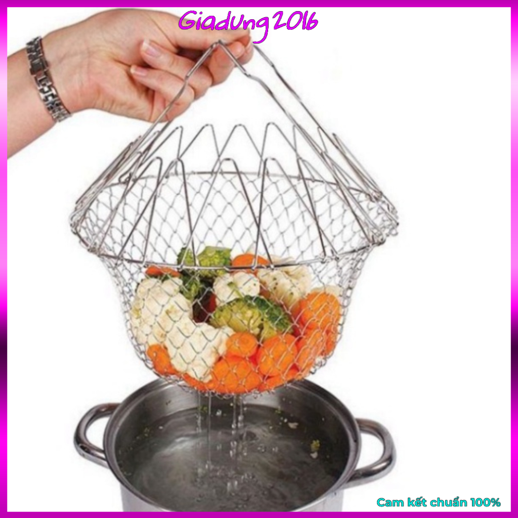 Rổ Chiên Luộc Đa Năng 🌏FREE SHIP🌎Thiết Kế Thông Minh Có Thể Gấp Gọn,Rất Tiện Lợi