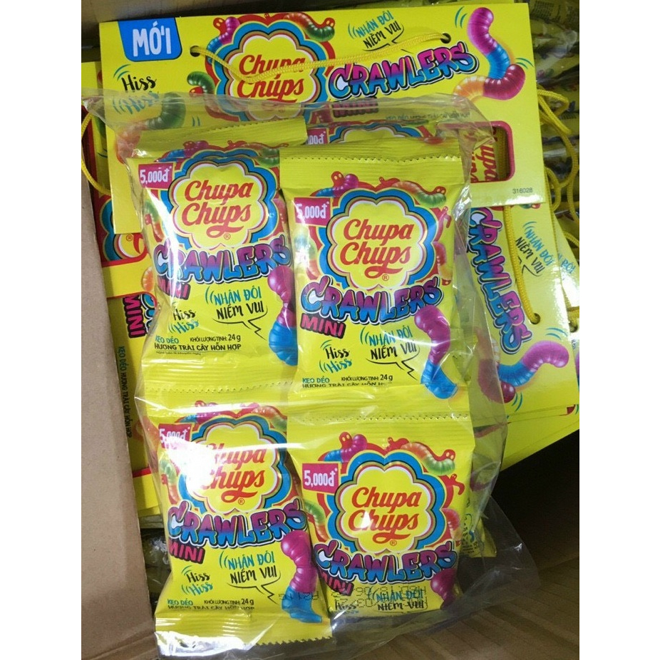 Kẹo Dẻo Hương Trái Cây Hình Con Sâu Crawlers Mini Chupa Chups