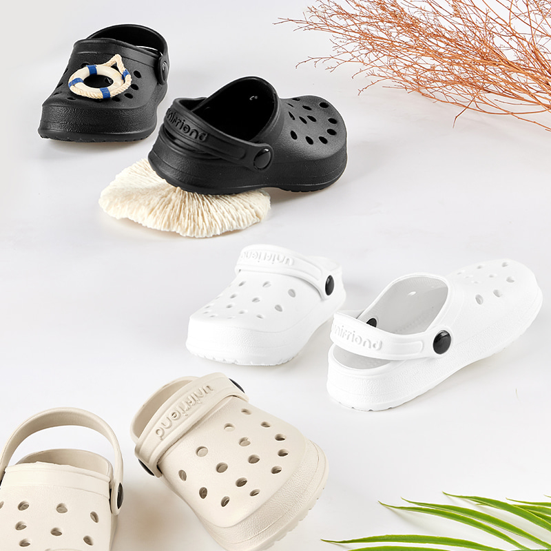 Giày sục chống trượt Unifriend EVA Classic Sandal US01 và Jibbitz kim loại chất lượng cao gắn cho giày