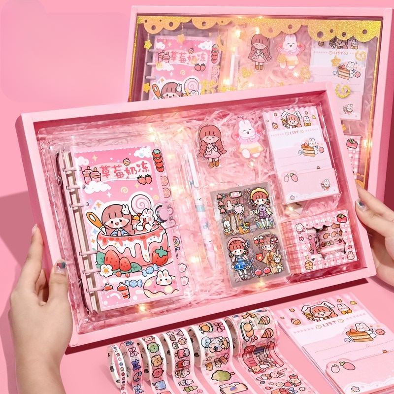 Set Quà Sinh Nhật Tặng Cho Nữ Combo Hộp Washi Tape Sticker Cute Timo WS16