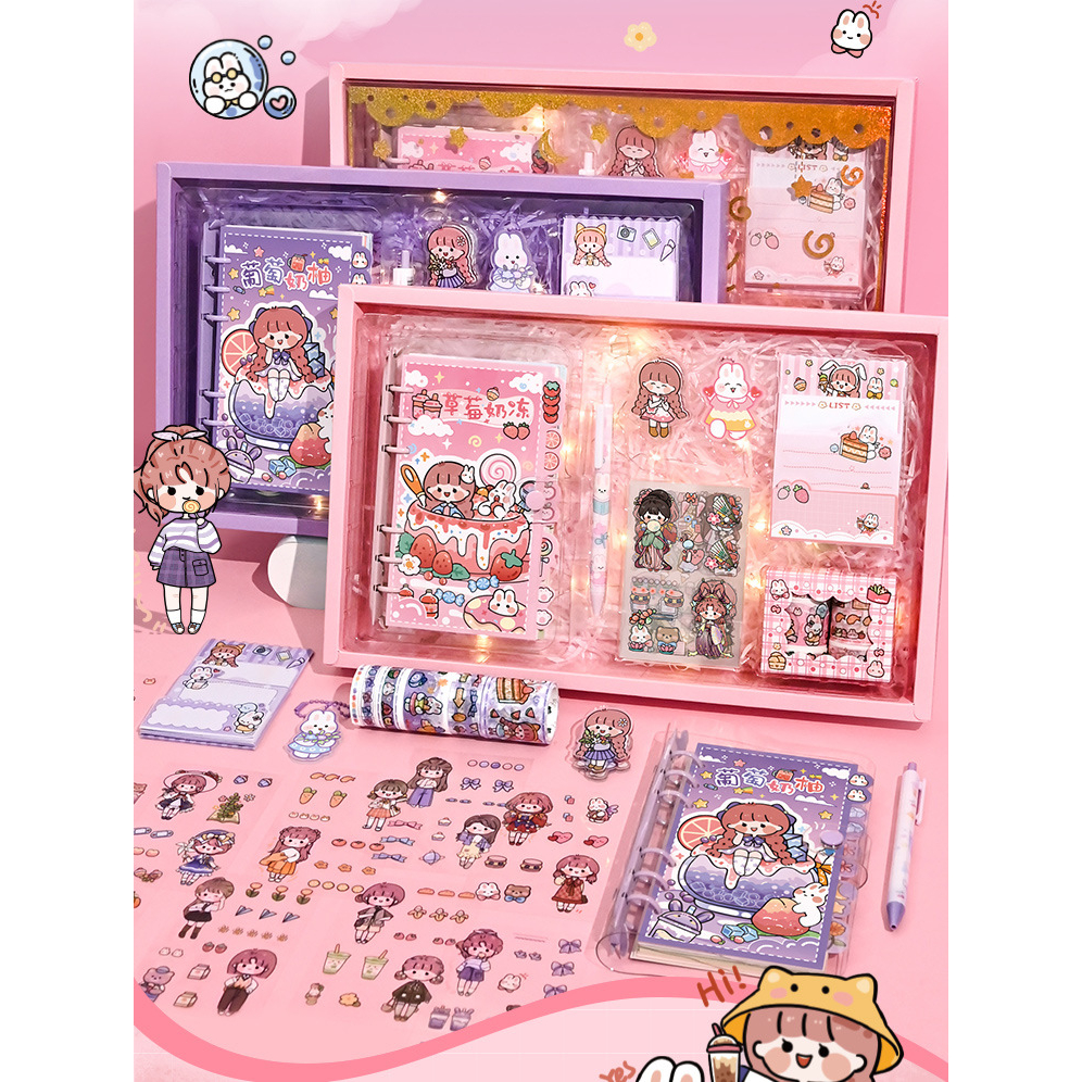 Set Quà Sinh Nhật Tặng Cho Nữ Combo Hộp Washi Tape Sticker Cute Timo WS16