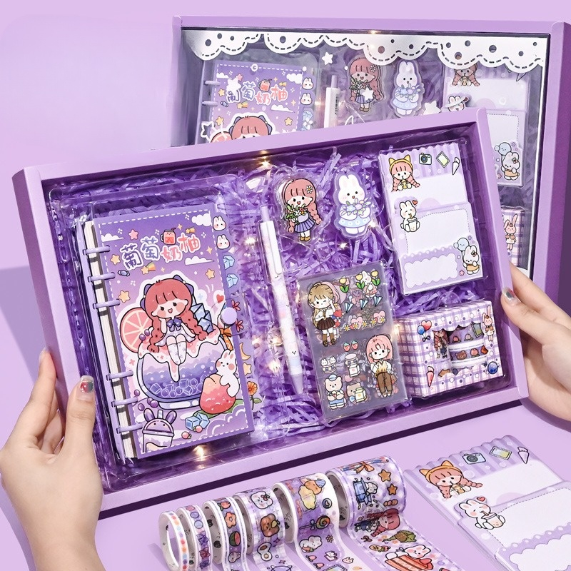 Set Quà Sinh Nhật Tặng Cho Nữ Combo Hộp Washi Tape Sticker Cute Timo WS16