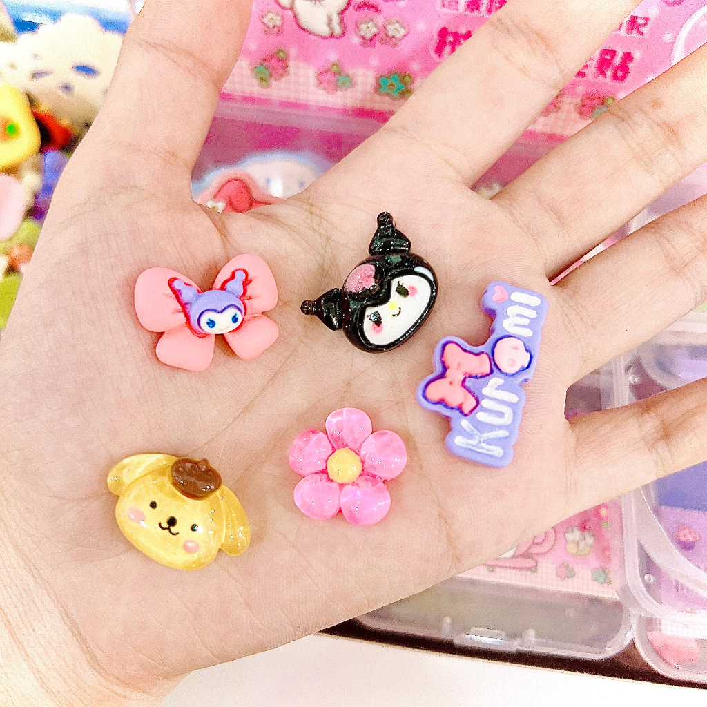 Charm Trang Trí Toploader Decor Hộp Sticker Cute 3D Nổi Có Sẵn Keo Timo DDK07