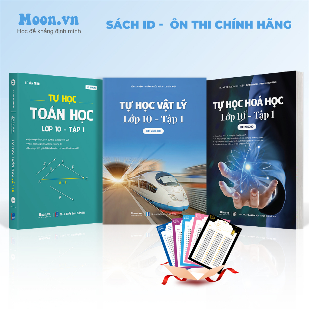 Sách tự học Toán, Lý, Hóa lớp 10 học kỳ 1 chương trình SGK mới | Sách ID