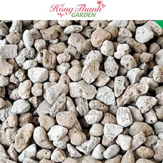 Đá bọt Pumice Hồng Thanh Gar den dùng trộn giá thể đất trồng cây thoát nước tốt, giữ ẩm, nhẹ, xốp (túi 1kg, nhiề