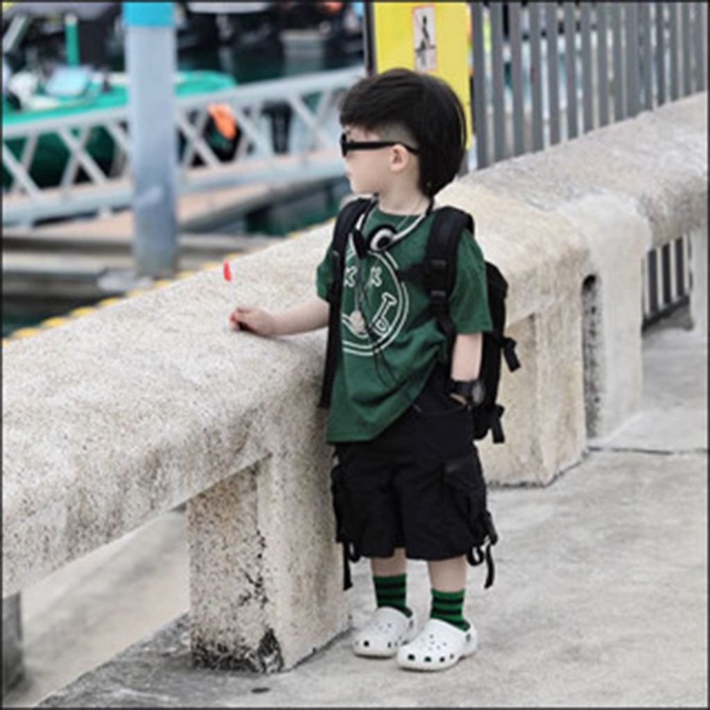 Sét Hè Siêu Xinh Cho Bé Trai 12-26kg Áo Ngắn Tay Vải Cotton Mềm Mát Quần Short Kaki Túi Hộp Cực Chất SKXL2304