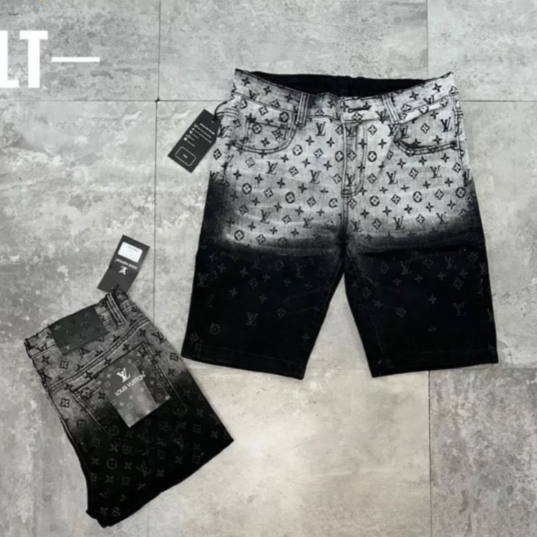 Quần short jean nam quảng châu cao cấp phối loang chất bò co dãn hàng chuẩn shop