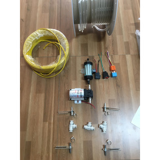 Combo tưới lốp xe tải 4 bánh và nhiều bánh có lẻ mô tơ bơm lốp